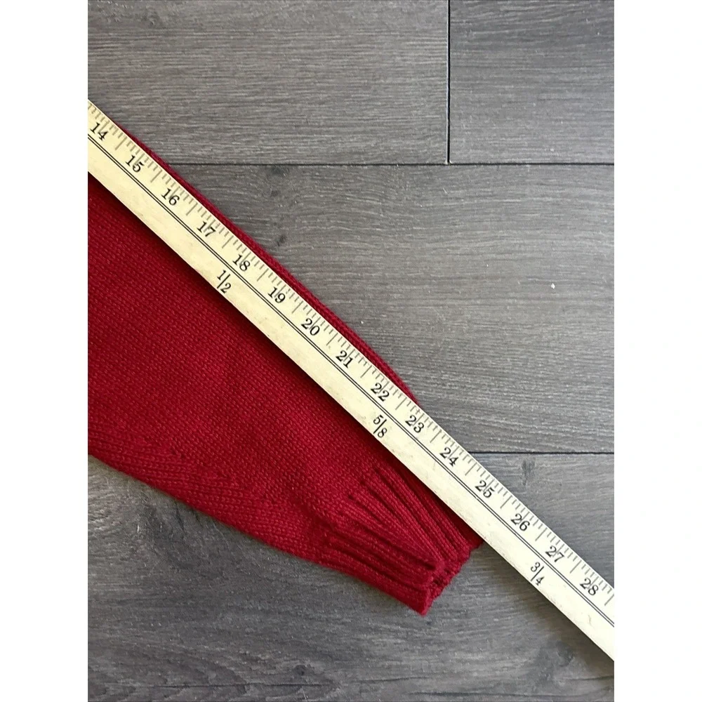 Polo Ralph Lauren Pima Cotton‎ Sweater mens size L Red Ribbed Thick Crewneck EUC